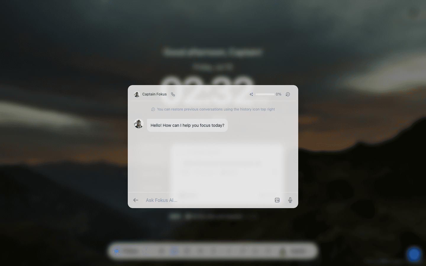 The Captain Fokus chat, ready for a question